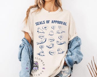 Sceaux d'approbation, chemise de sceau d'approbation, chemise drôle, phoques ensoleillés, animaux rigolos, clipart animal, clipart phoque