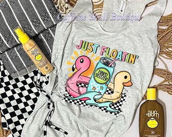 Summer, pool days, beach vibes, pool time, summer vibes, summer tank top, summer racerback tank top, summer livin, beachin, beach vibes