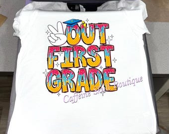 Peace out first grade shirt, ice cream drip, end of the year shirt, last day of 1st grade, first grade graduation