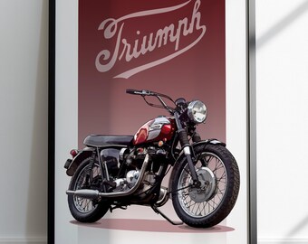 Triumph Bonneville Motorbike Sketch – Hand-Drawn Digital Art. A unique sketch for the Motorbike rider and Enthusiast. (Digital File)