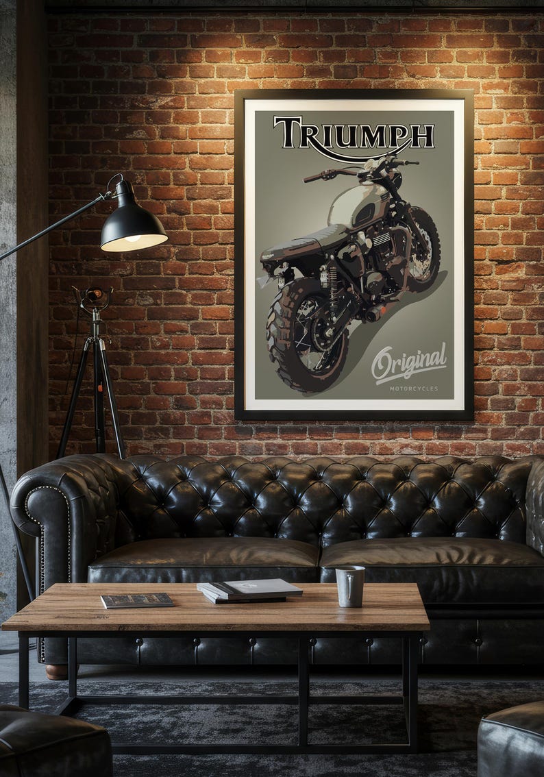 Triumph Bonneville Motorrad Skizze - Handgezeichnete Digitale Kunst (Digitale Datei) Bild 6