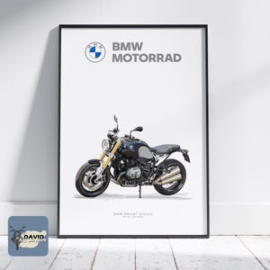BMW RNineT R9T Motorbike Freehand Sketch For DOWNLOAD Wall Art Digital Drawing From A Photograph Ideal Gift Present For Bike Rider