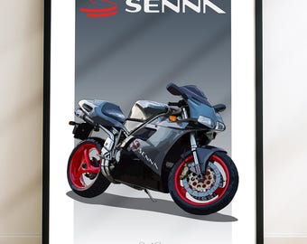 DUCATI 916 - Signed Limited Edition Sketch Motorbike Motorcycle