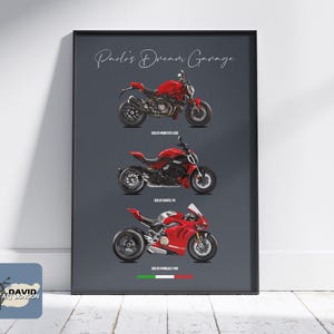 Arte de motocicletas He tenido mi lista de deseos de motocicletas Regalo de motocicleta perfecto Regalo personalizado Bicicletas de garaje Imprimir Lista de bicicletas personalizadas Mis bicicletas