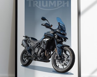 Triumph Tiger 900 GT PRO Motorbike Sketch – Hand-Drawn Digital Art. A unique sketch for the Motorbike rider and Enthusiast. (Digital File)