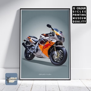 Honda CBR900RR-S Motorbike Art Freehand Sketch. Motocycle Drawing Ideal Gift Present For Bike Rider Wall Art Digital Drawing for Biker
