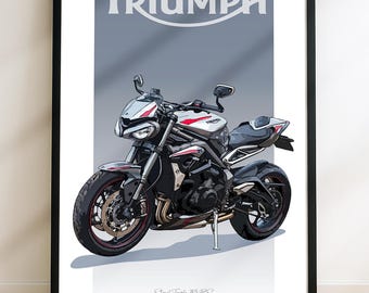 Triumph Street Triple RS Motorbike Sketch – Hand-Drawn Digital Art. A unique sketch for the Motorbike rider and Enthusiast. (Digital File)