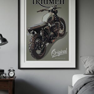 Triumph Bonneville Motorrad Skizze - Handgezeichnete Digitale Kunst (Digitale Datei) Bild 12