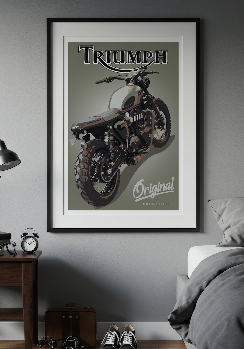 Triumph Bonneville Motorrad Skizze - Handgezeichnete Digitale Kunst (Digitale Datei) Bild 12