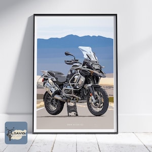 BMW R1250 GS Motorbike Freehand Sketch For DOWNLOAD Wall Art Digital Motorcycle Drawing From A Photograph Ideal Gift Present For Bike Rider