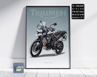 Triumph Tiger 800 XCA Motorbike Art Freehand Motocycle
