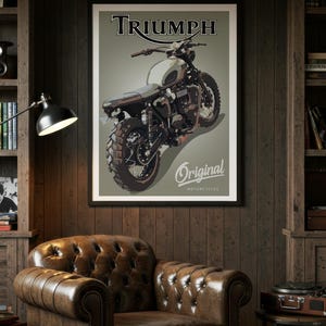 Triumph Bonneville Motorrad Skizze - Handgezeichnete Digitale Kunst (Digitale Datei) Bild 13