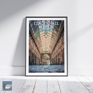 Leadenhall Market - City Of London EC3 - Londen reisposter - speciaal cadeau - Londen reisafdruk London Wall Art - London Home afdrukken