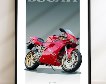 DUCATI 916 本国版・初期カタログ【超希少】SBKケース入り Vintage NOS New Ducati 916 Superbike Motorcycle Factory Spec Sheet