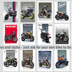 Triumph Bonneville Motorrad Skizze - Handgezeichnete Digitale Kunst (Digitale Datei) Bild 17