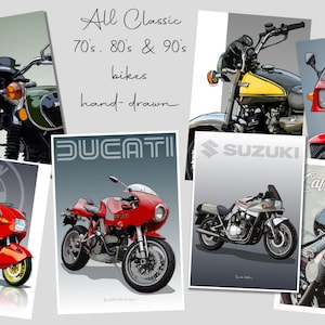 Triumph Bonneville Motorrad Skizze - Handgezeichnete Digitale Kunst (Digitale Datei) Bild 14