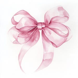 10 afdrukbare roze strikken, aquarel strikken illustraties, afdrukbare jpg's, strikken decor, DIY cadeaubon, ontwerp voor een papieren, roze feestdecoratie
