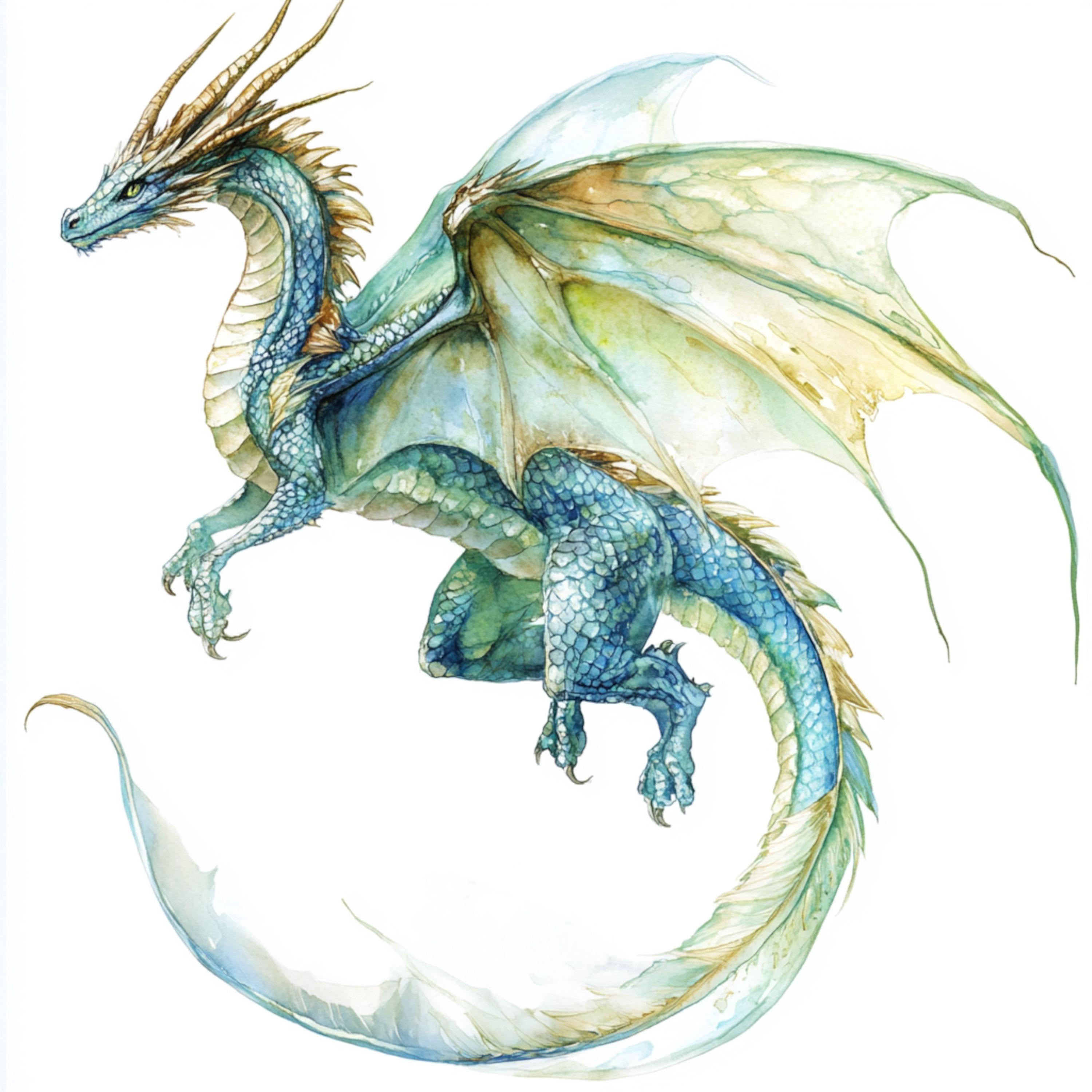 10 印刷可能な雄大なドラゴン、空を飛ぶドラゴン、ファンタジー