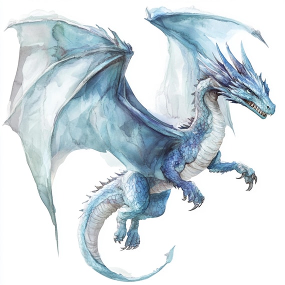 ドラゴン 水彩画 注文 B4サイズ ドラゴン 水彩画 B4サイズ