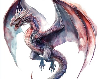 10 印刷可能な雄大なドラゴン、空を飛ぶドラゴン、ファンタジー
