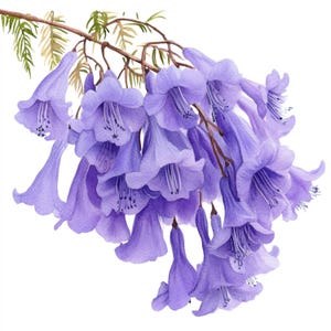 10 Jacaranda stampabili, fiore di Jacaranda viola, clipart acquerello, stampa di Jacaranda, fiore di albero, uso commerciale