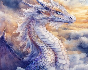 10 印刷可能な雄大なドラゴン、空中のドラゴン、ファンタジードラゴン
