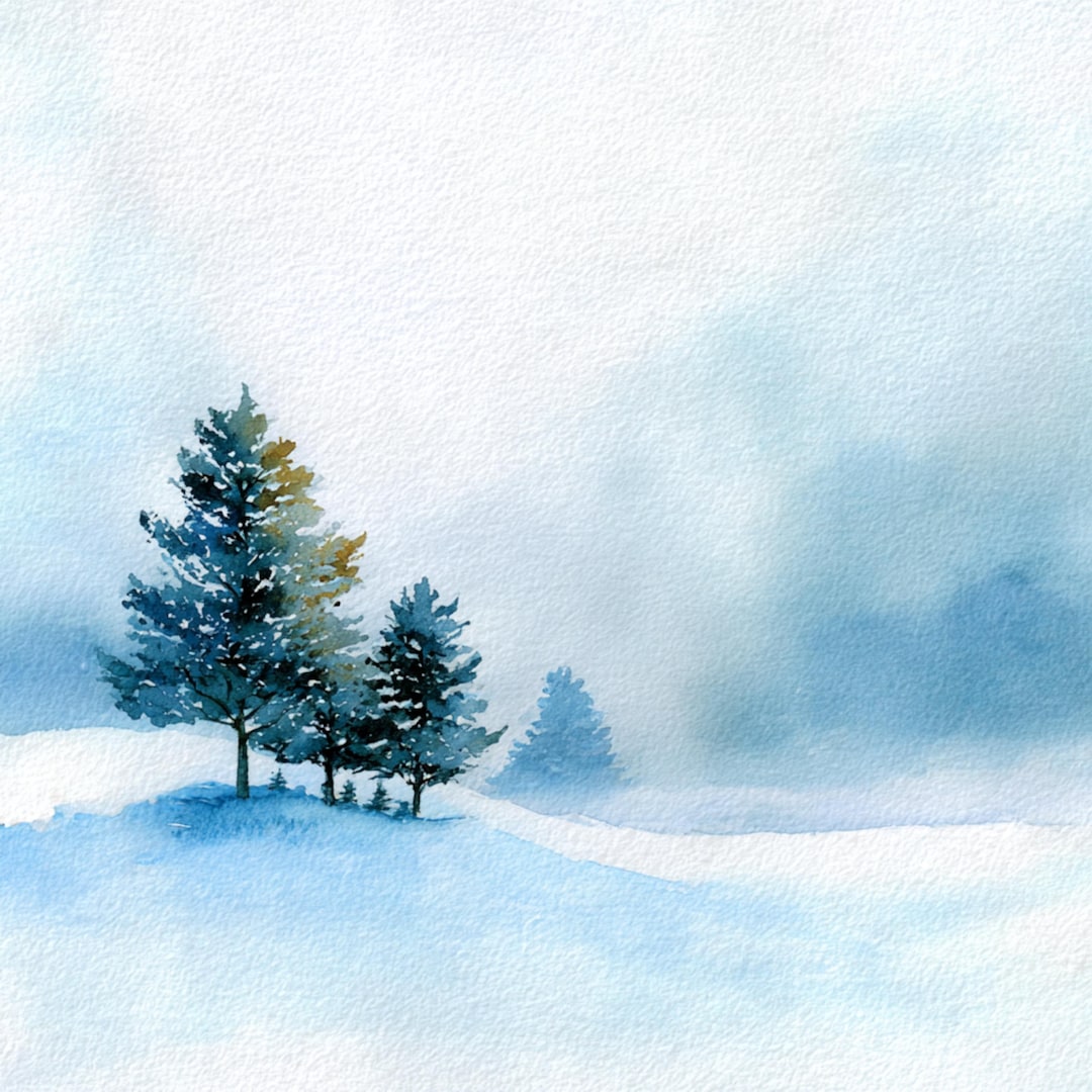 冬の風景 水彩画　10％値下げしました 絵画 日本 神奈川県鎌倉市 冬 雪の浄智寺 風景画 インテリアアート額