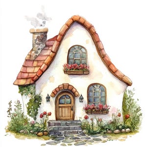 10 images de chalet lunatique pittoresque imprimable jpeg art numérique kit imprimable téléchargement numérique instantané Scrapbooking journalisation fabrication de cartes