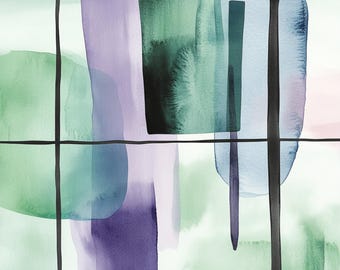 10 Printable watercolor abstract, geometry watercolor, Abstracts Clipart, Commercial Use, Paper design, Making abstract design, line decor