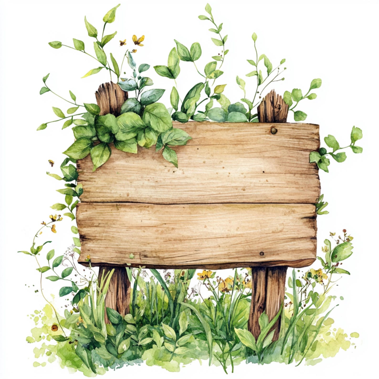 Printable Wooden Sign, Watercolor 10 Images, Wooden Sign Art, Rustic ...
