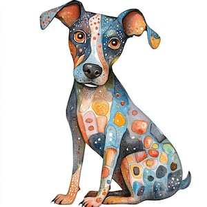 10 druckbare wunderliche Hunde, Aquarell Karte lustige Hunde, sehr lustige Hunde, wunderliche verrückte Katze, Aquarell Karte Silly Dog