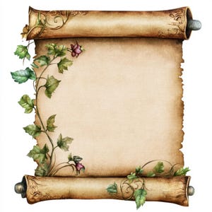 10 Clipart di pergamene medievali, pergamene vintage, PNG di alta qualità, clipart di acquerelli stampabili, download digitale, artigianato di carta, diari spazzatura