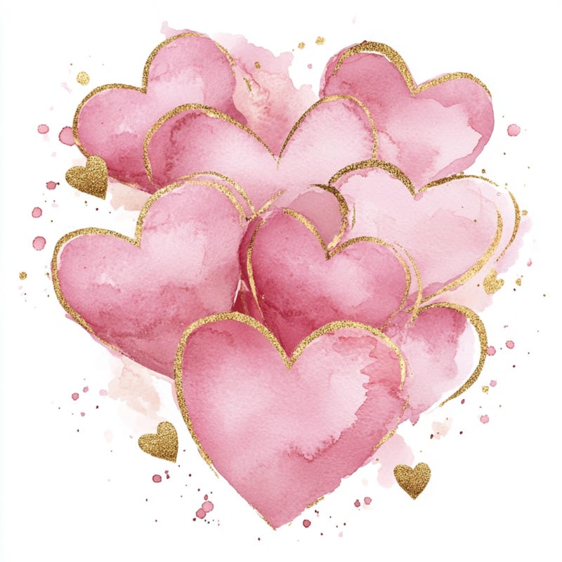 Watercolor Heart - Etsy