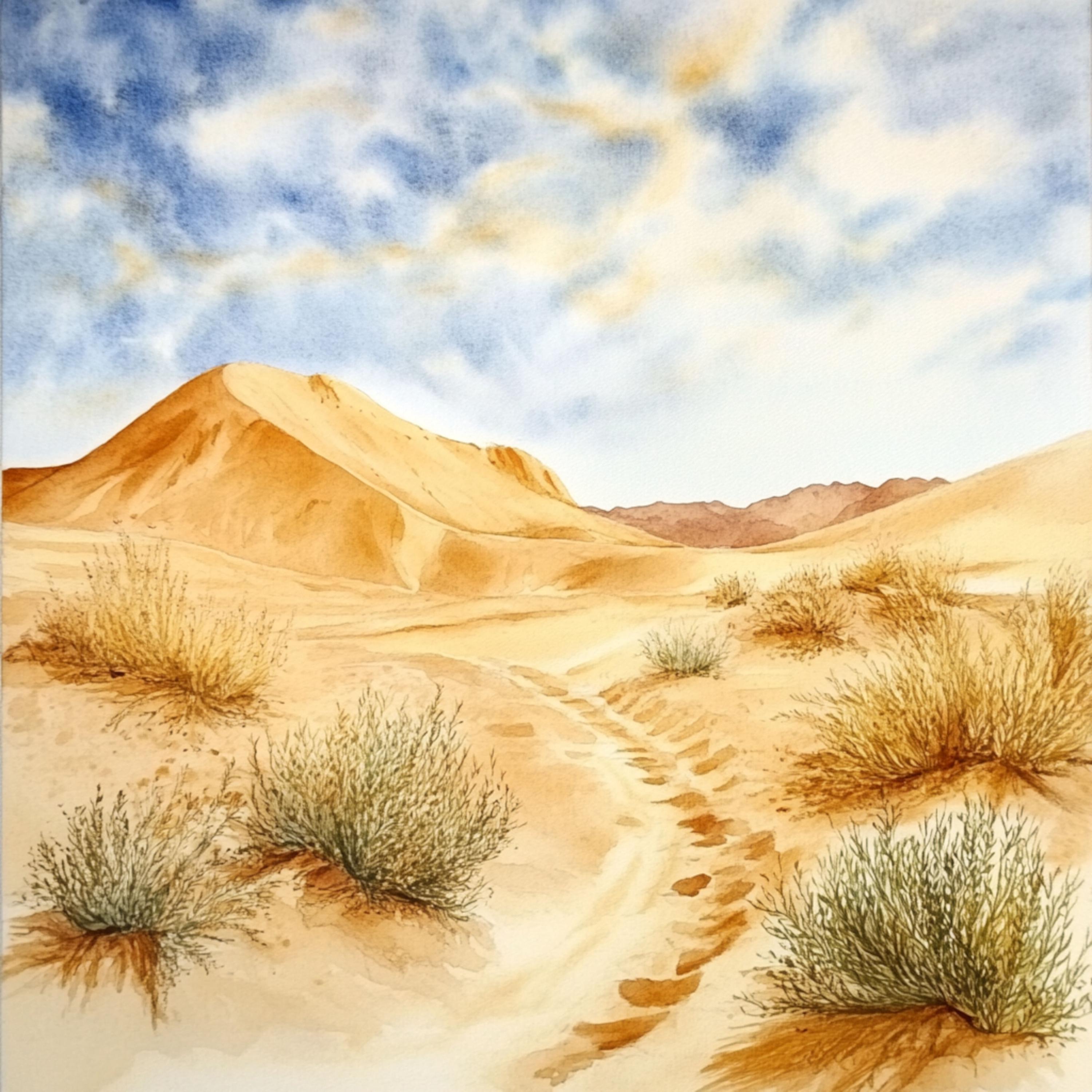 10 印刷可能な砂漠の風景、水彩砂漠アート、砂漠のクリップアート