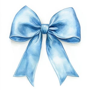 Fiocchi blu stampabili, fiocchi acquerellati, clipart blu, decorazioni con fiocchi, biglietti regalo fai da te, design di carta, decorazioni blu per festeggiare