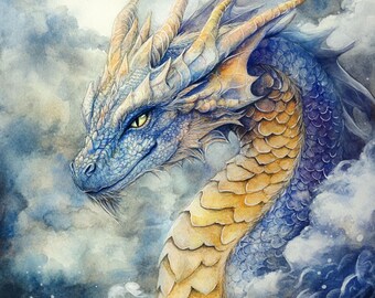 10 印刷可能な雄大なドラゴン、空中のドラゴン、ファンタジードラゴン