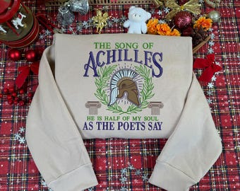 Name One Hero Song of Achilles Embroidered Sweatshirt And Hoodie, Greek Mythology Book Shirt, Patroclus and Achilles, LGBTQ Literature