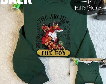 Ballad Of The Archer And The Fox 2 Side Embroidered Sweatshirt, Once Upon A Broken Heart Embroidered Hoodie, Bookish Shirt for OUABH fans
