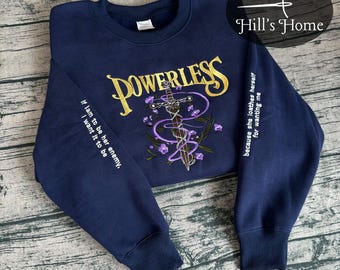 Powerless Series Embroidered Sweatshirt And Hoodie, Kai Azer Crewneck, Paedyn Gray Shirt, Laurent Roberts Book Merch, Bookish Gift
