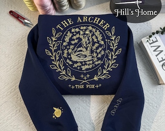 Ballad Of The Archer And The Fox Embroidered Sweatshirt, Once Upon A Broken Heart Embroidered Hoodie, Bookish Shirt for OUABH fans