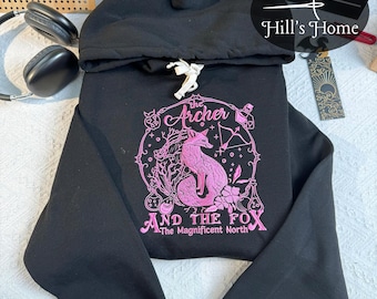 Ballad Of The Archer And The Fox Embroidered Sweatshirt, Once Upon A Broken Heart Embroidered Hoodie, Bookish Shirt for OUABH fans