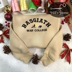 Basgiath War College Embroidered Sweatshirt, Fourth Wing Book Series Embroidered Hoodie, Romantasy Books Clothes, Bookish Gift