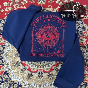 Volo&#39;s Lobotomies Trust Him, He&#39;s An Expert Embroidered Sweatshirt, Astarion BG3 Embroidered Hoodie, Baldur&#39;s Gate Inspired, Gift For Gamer