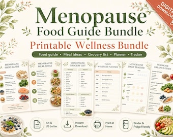 Menopause Food Guide Bundle | Eat, Limit, Avoid Food List (Digital Download)