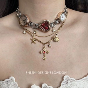 Vintage Punk Watch Face Necklace: Titanium Steel Cyberpunk Jewelry