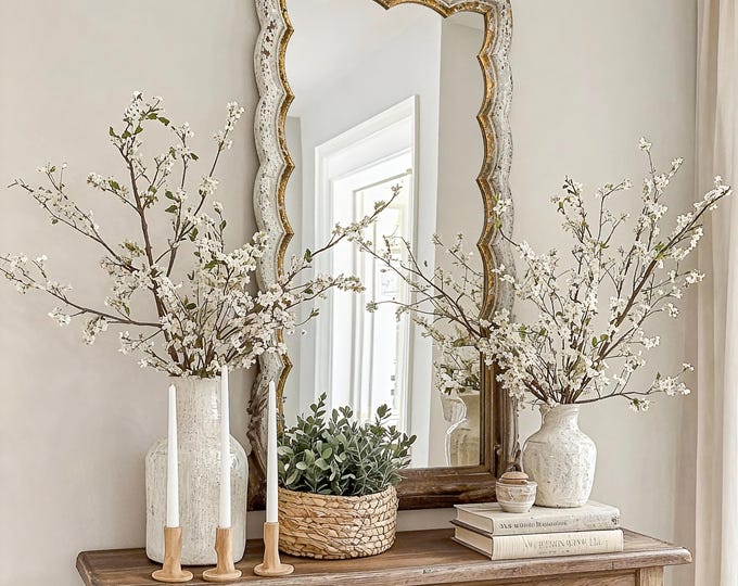 Curated visual reference: Gallery Detail: Vintage French Wall Mirror Distressed Frame With Gilded Detail Tall