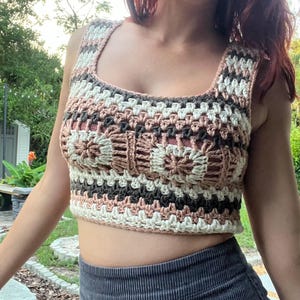 Crochet Zephyr Tie-Back Crop Top PATTERN ONLY