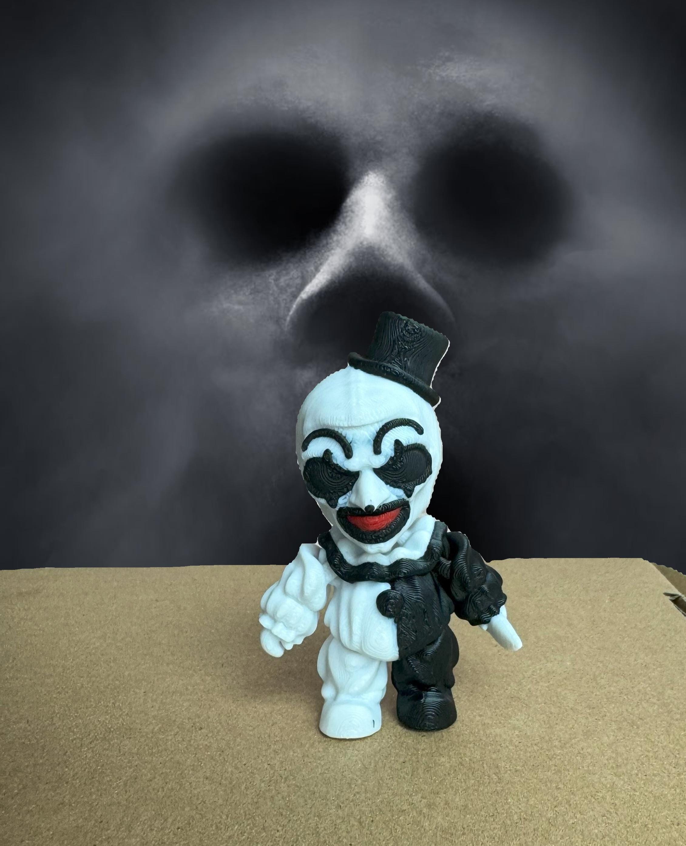 3D Printed Articulated Terrifier Art the Clown Fidget - Etsy