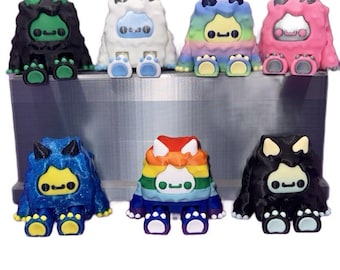 3D Printed Yeti Fidget Figure: Colorful Desk Art, Stress Relief (2.5" Tall)