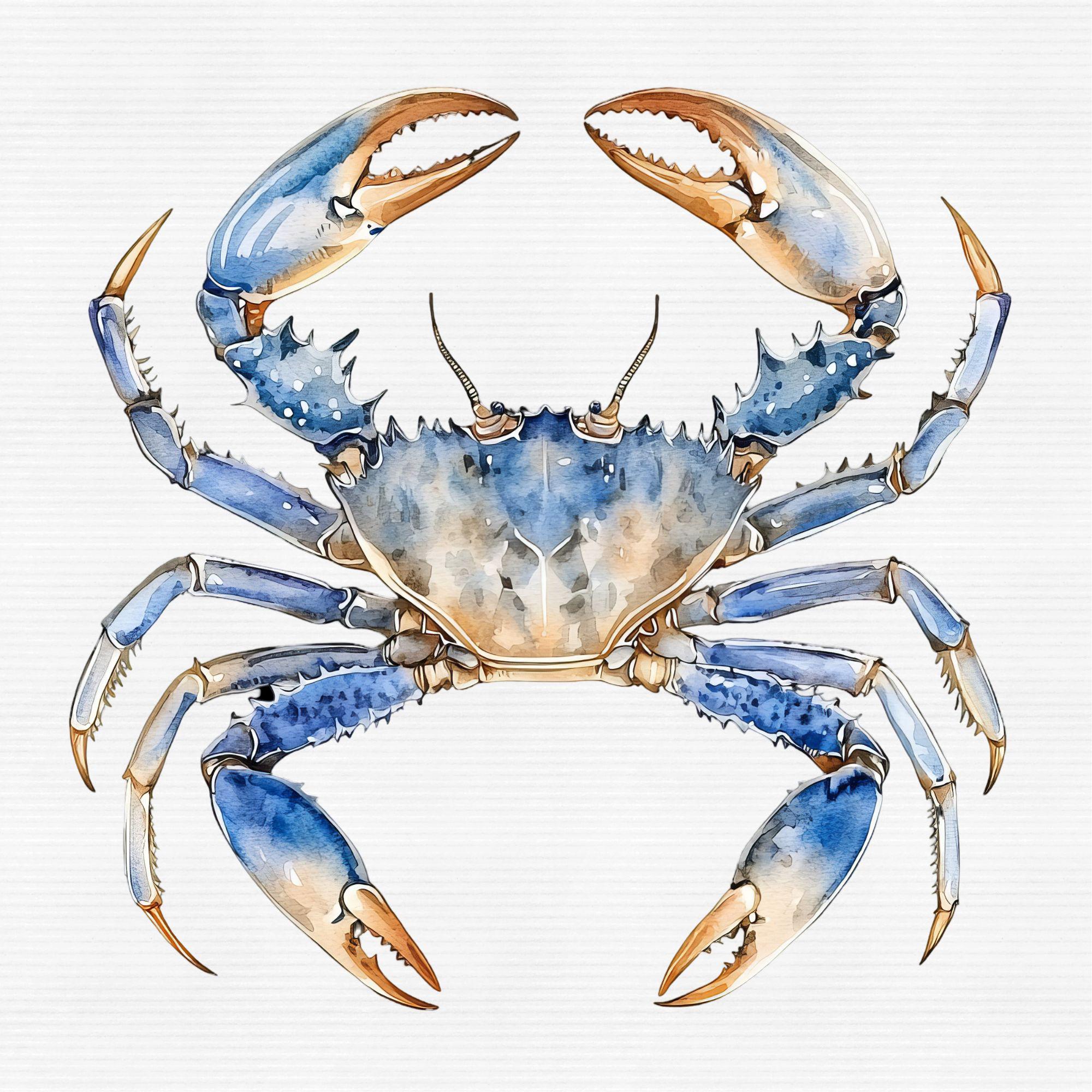 Watercolor Blue Crab PNG, Maryland Crab PNG Single Image, Blue Crabs ...